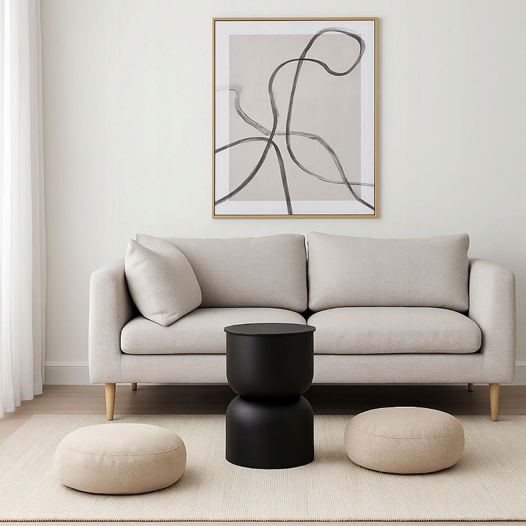 Side Table 31x46cm Black