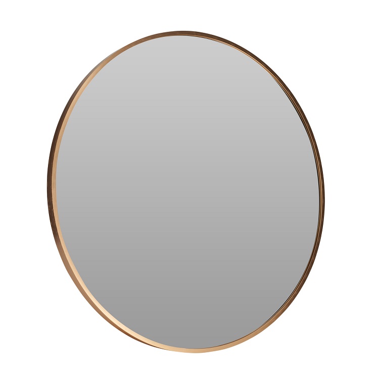 Mirror Round Aluminium 60cm Gold - Image 3