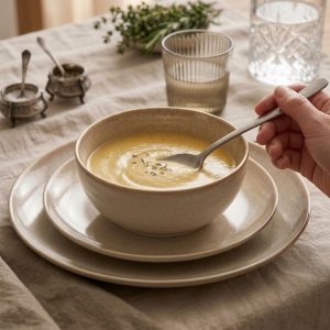 Tiffany Bowl 580ml Set 4 Pcs Sand