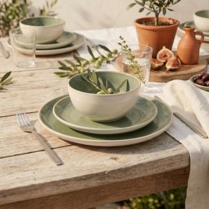 Tiffany Bowl 580ml Set 4 Pcs Green