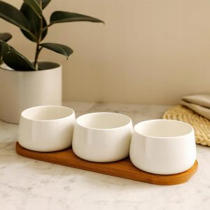 White Serving Set 4 Pcs