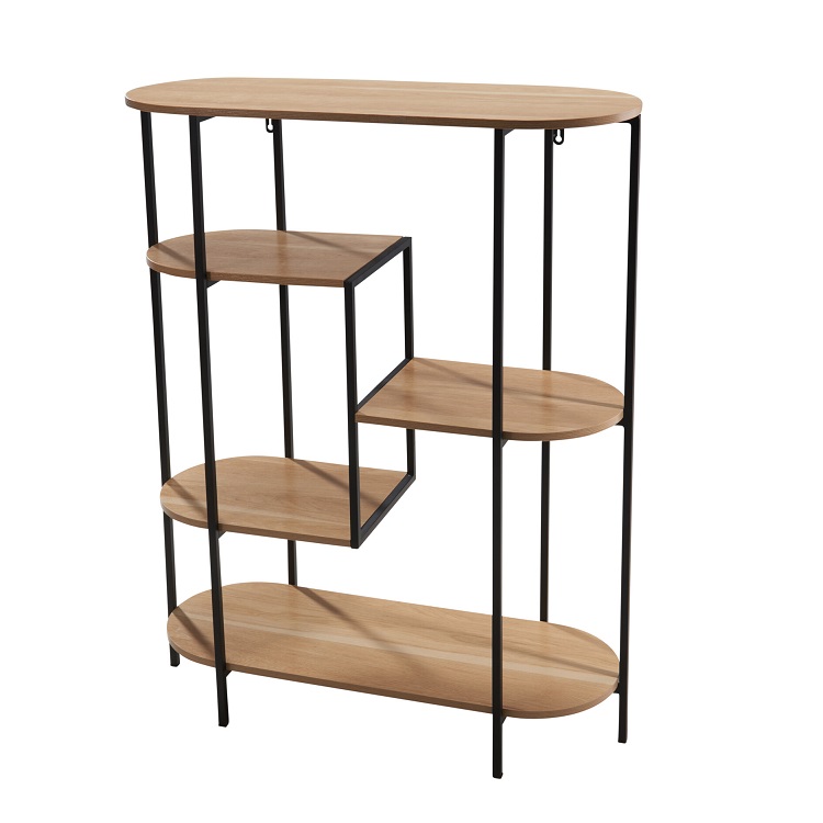 Metal Wall Rack with MDF Shelves 77x33x95cm - Image 4