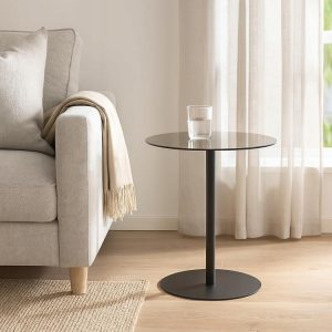 Round Side Table Black 40cm